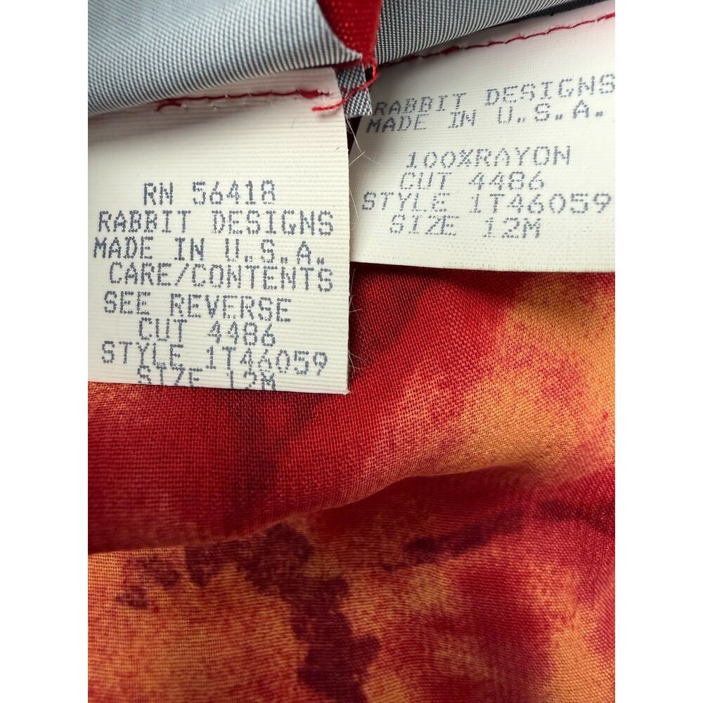Rabbit Rabbit Rabbit Designs 12 Maxi Dress Matching Cardigan Red Floral Batik - Picture 12 of 15